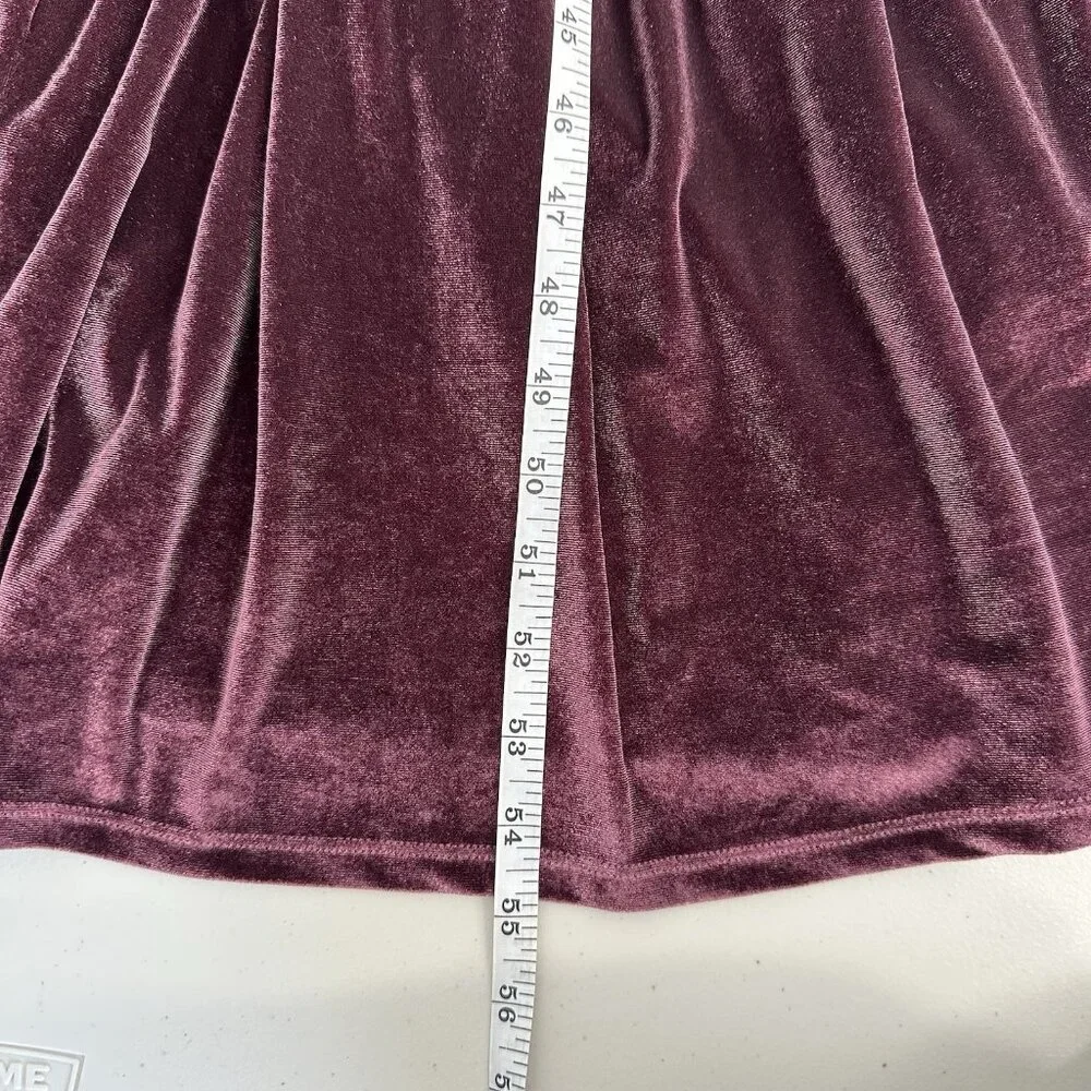 Torrid Maxi Flutter Sleeve Dress 2X Winetasting Velvet - Picture 7 of 13